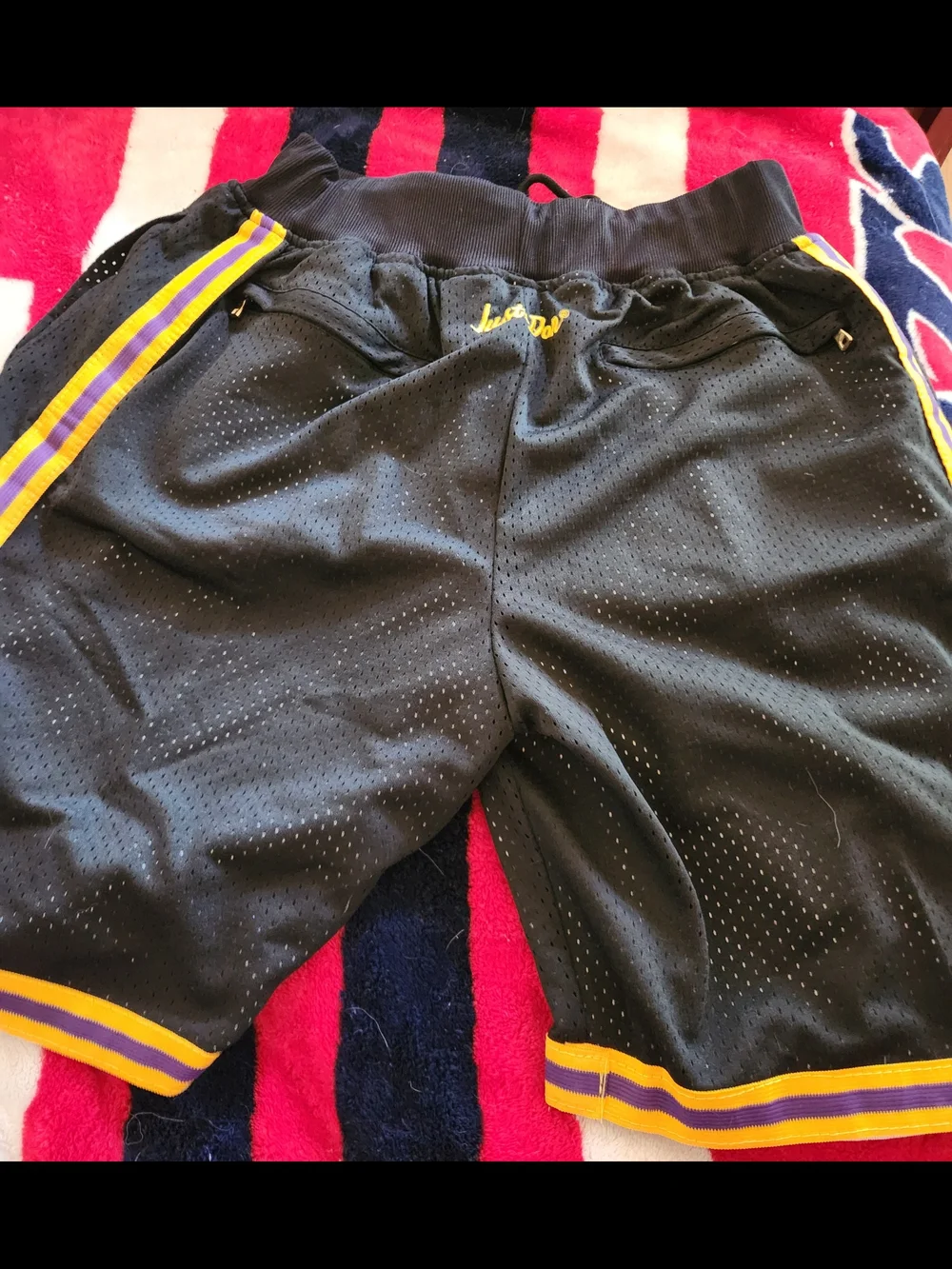 Just Don Mamba Kobe Black & Yellow Basketball Shorts
